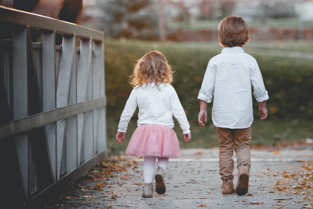 two children walking along a path, what if I don't love my stepkids